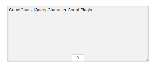 jQuery jCountChar